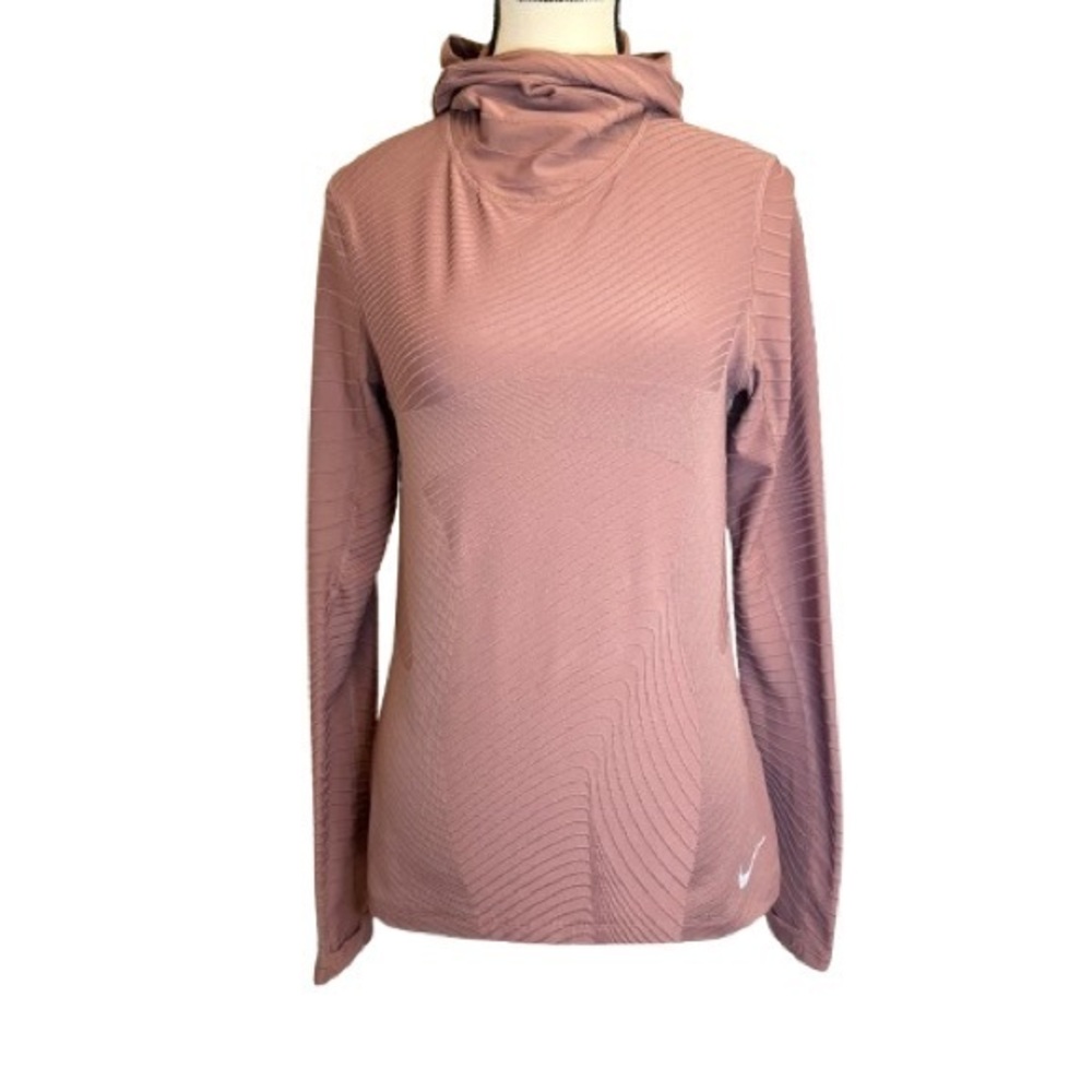Nike Element Balaclava Hoodie Women’s Small Pink Running Thumbholes